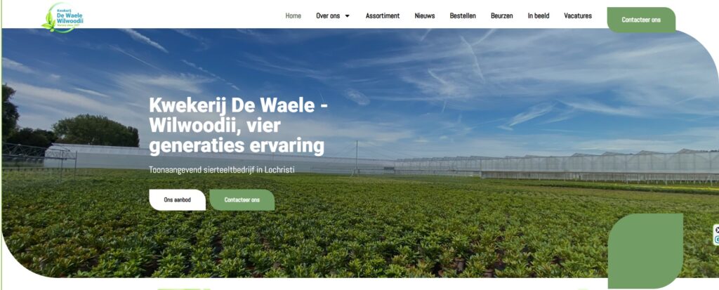 lancering website kwekerij de waele wilwoodii